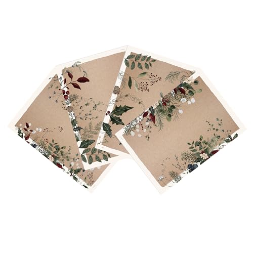 Dinnergut | 4x12 Papier-Tischsets mit Winter Floristry Motiv | 48 Stück DIN A3 | Premium Papier | Tischunterlage mit Blumen | Natur, Herbst, Blätter, Zweige | Einweg Platzset für Tischdeko Dinnergut | 4x12 Papier-Tischsets mit Winter Floristry Motiv | 48 Stück DIN A3 | Premium Papier | Tischunterlage mit Blumen | Natur, Herbst, Blätter, Zweige | Einweg Platzset für Tischdeko von Dinnergut