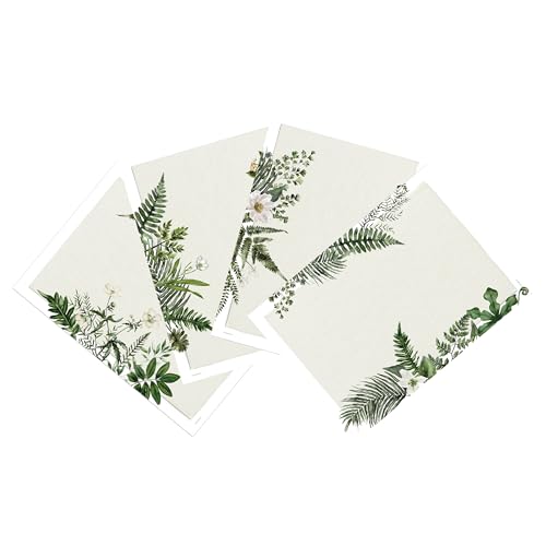 Dinnergut | 4x24 Papier-Tischsets mit Greenhouse Motiv | 96 Stück DIN A3 | Premium Papier | Tischunterlage mit Blumen, Holz | Natur, Äste, Zweige | Einweg Platzset für Tischdeko von Dinnergut