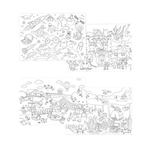 Dinnergut | 4x24 Papier-Tischsets mit Kids Fun Motiv | 96 Stück DIN A3 | Premium Papier | Tischunterlage zum bemalen | Ausmalen, Spielen, Kinder | Einweg Platzset für Tischdeko Dinnergut | 4x24 Papier-Tischsets mit Kids Fun Motiv | 96 Stück DIN A3 | Premium Papier | Tischunterlage zum bemalen | Ausmalen, Spielen, Kinder | Einweg Platzset für Tischdeko von Dinnergut
