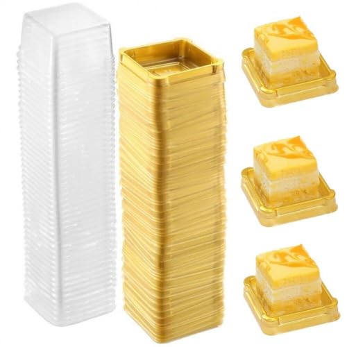 Dinntty 50 Stück Kunststoff-mondkuchenschachteln, Eigelb-Puff-behälter, Goldene Verpackungsbox, Blister-eigelb-gebäck-Box Dinntty 50 Stück Kunststoff-mondkuchenschachteln, Eigelb-Puff-behälter, Goldene Verpackungsbox, Blister-eigelb-gebäck-Box von Dinntty