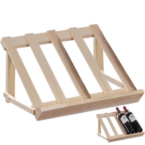 Dinntty Rotweinregal Aus Holz, Kleiner Weinhalter, Schräge Weinflaschenhalterung, Weinaufbewahrungshalter, Weinpräsentationsregal Für Schrank, Schrank, Arbeitsplatte von Dinntty
