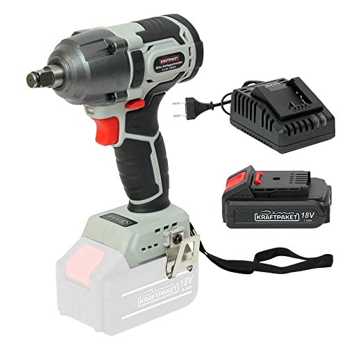 Dino KRAFTPAKET 18V-400Nm Bürstenloser Akku Schlagschrauber 1/2 Zoll Vierkant-Aufnahme mit 3-stufigem Drehkraft-Begrenzer im Set mit 2Ah Akku und Ladegerät und LED-Leuchte, Motor bürstenlos Brushless Dino KRAFTPAKET 18V-400Nm Bürstenloser Akku Schlagschrauber 1/2 Zoll Vierkant-Aufnahme mit 3-stufigem Drehkraft-Begrenzer im Set mit 2Ah Akku und Ladegerät und LED-Leuchte, Motor bürstenlos Brushless von Dino KRAFTPAKET