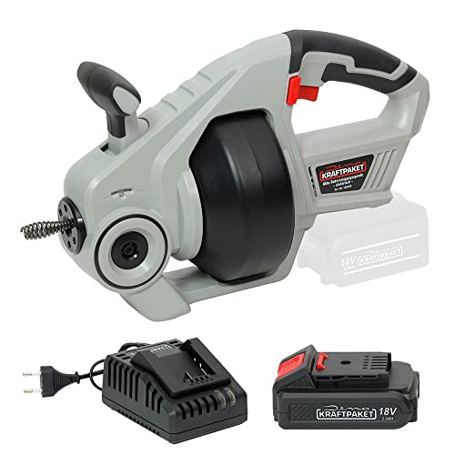 Dino KRAFTPAKET 18V-450W Akku Rohrreiniger elektrisch mit Rohrreinigungsspirale im Set mit 2Ah Akku und 2.5A Ladegerät Rohrreinigungsgerät geeignet für Rohrdurchmesser 19-76m Dino KRAFTPAKET 18V-450W Akku Rohrreiniger elektrisch mit Rohrreinigungsspirale im Set mit 2Ah Akku und 2.5A Ladegerät Rohrreinigungsgerät geeignet für Rohrdurchmesser 19-76m von Dino KRAFTPAKET