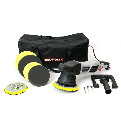 Dino KRAFTPAKET 21mm-950W Exzenter Poliermaschine Set (12-Teile) mit 125mm 150mm Stützteller und vier Pads von Dino KRAFTPAKET