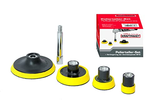 Dino KRAFTPAKET Set M10 Stützteller 30mm 50mm 75mm 100mm mit 80mm-Verlängerung für Poliermaschine mit M10 Gewinde. Passend zu 640241 Akku Poliermaschine Dino KRAFTPAKET Set M10 Stützteller 30mm 50mm 75mm 100mm mit 80mm-Verlängerung für Poliermaschine mit M10 Gewinde. Passend zu 640241 Akku Poliermaschine von Dino KRAFTPAKET