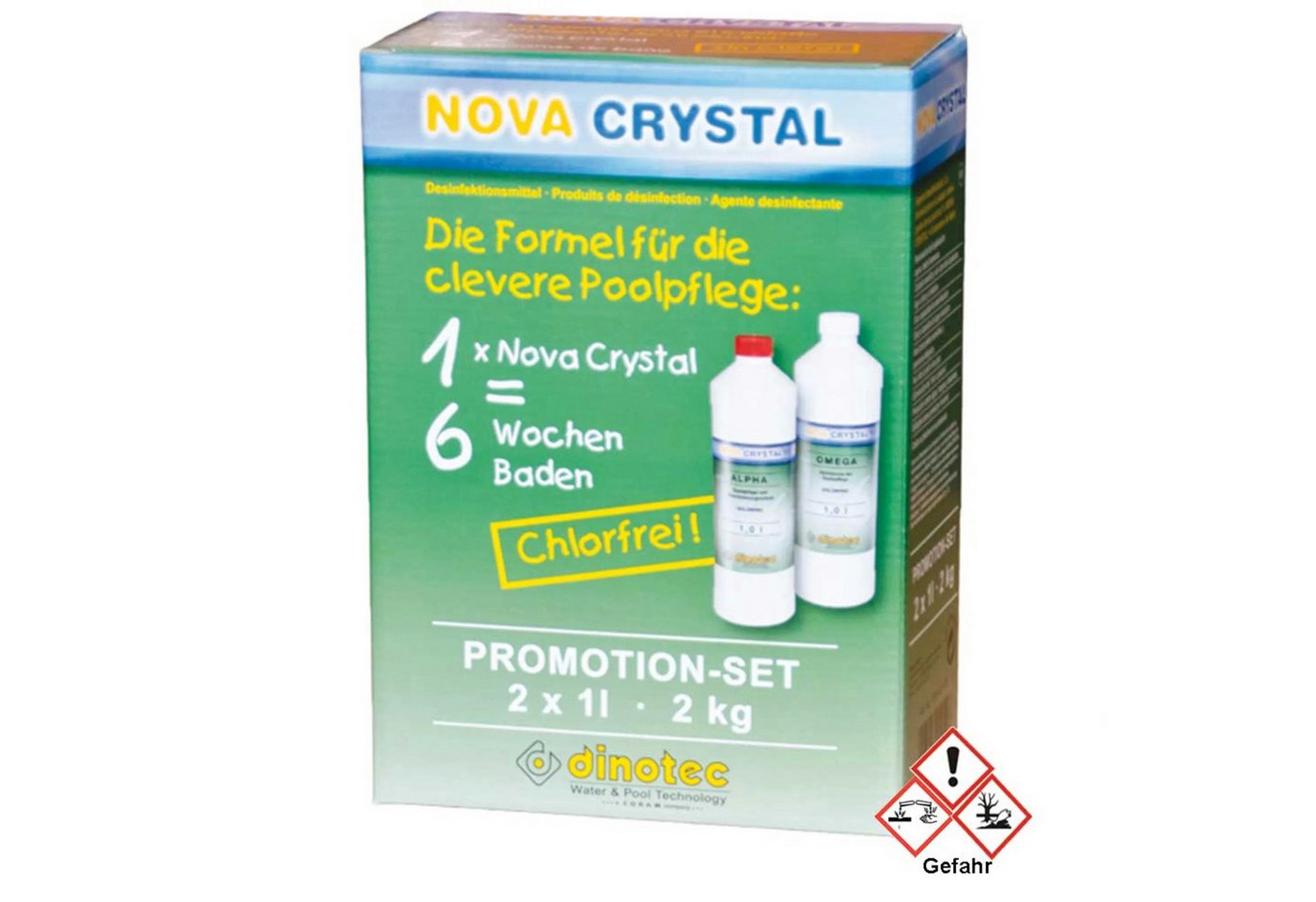 Dinotec Poolpflege Dinotec NOVA CRYSTAL Promotion-Set (je 1 Liter Alpha & Omega), 2 Liter von Dinotec