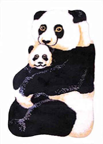 Dintex Textil Kinder Teppich für Premiumqualität, 55 x 90 cm Panda Schwarz/Weiß von Dintex