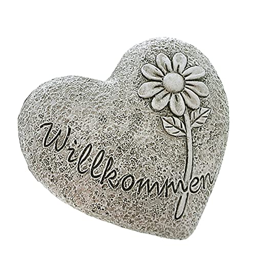 Dio only for you Dekoherz Willkommen mit Blume | Herz Steinoptik | Haus Garten Dekoobjekt | 9,5 cm Dio only for you Dekoherz Willkommen mit Blume | Herz Steinoptik | Haus Garten Dekoobjekt | 9,5 cm von Dio only for you
