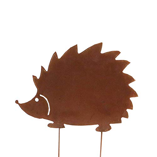 dio only for you Glücksgriff Dekor | Metall | Gartenstecker | 28x21cm |Rostoptik | Gartendeko | Igel | Blumenstecker Igel Rost | Gartenstecker Gartenfigur Gartendeko Herbst | 36x28 cm von dio only for you