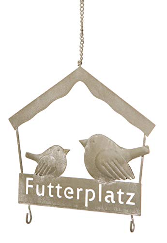 Meisenknödelhalter Silhouette 2 x Vogel im Haus mit Schriftzug Futterplatz inklusive 2 x Haken von Dio