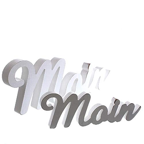 Dio Schriftzug Moin in Schreibschrift in weiß aus MDF, ca 25x2x9 cm Dio Schriftzug Moin in Schreibschrift in weiß aus MDF, ca 25x2x9 cm von Dio