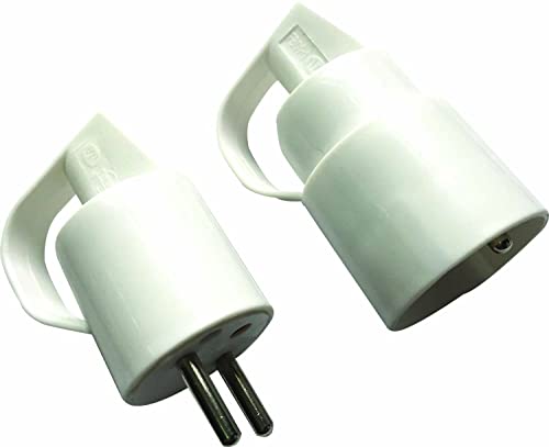 Dio dio043079 2 Stück Stecker/Kupplung 2-polig weiß von Zenitech