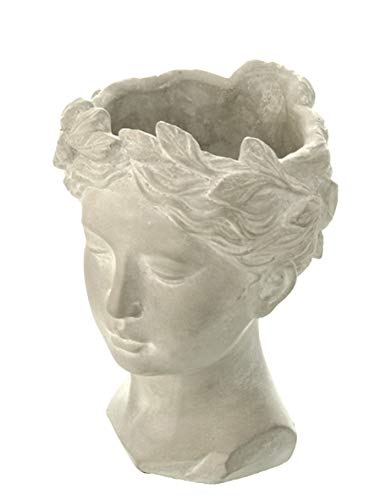 Pflanzgefäß Büste Frau 21,5 cm Beton Pflanztopf Gartendeko Blumentopf Figur von Dio