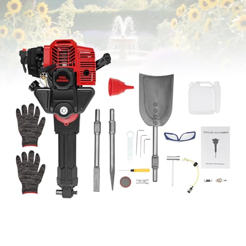 DioPaiB 1900w Garten Baum Bagger 52cc, 2-Takt Benzin Baumgräber, Tragbarer Gartenbaumgräber 1.3L, Handgeführte Baumpflanzschaufel, Benzinbagger mit Schaufel für Garten Bauernhof von DioPaiB