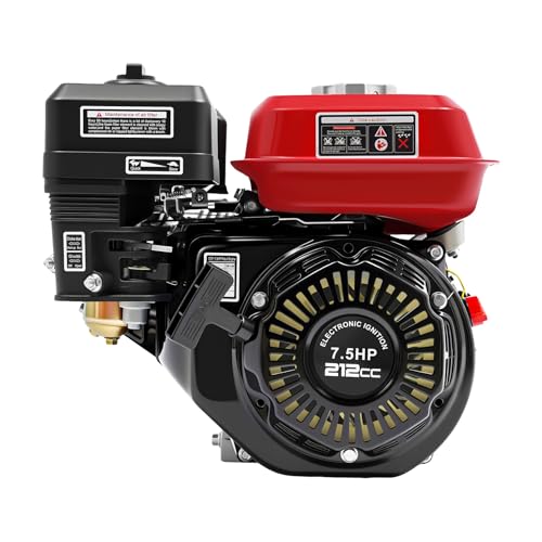 DioPaiB 4 Takt Motor 7.5HP Benzinmotor Einzylinder 212CC Benzin Motor Luftgekühlt Tragbarer Motor 3600RPM Standmotor 0.95Gal Kartmotor, Go Kart Motor, für Mini-Motorräder, Rasenmäher von DioPaiB
