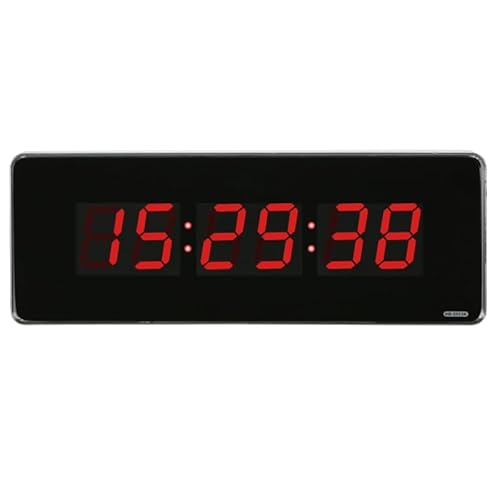 14,2 '' große Wandhalterung Digitaluhr, elektrische LED-Word-Anzeige Moderne Kalender Wanduhr für Zimmer Schlafzimmer Büro(Stunde + Minute + Sekunde) von Dioche