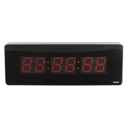 14,2 '' große Wandhalterung Digitaluhr, elektrische LED-Word-Anzeige Moderne Kalender Wanduhr für Zimmer Schlafzimmer Büro(Stunde + Minute + Sekunde) von Dioche