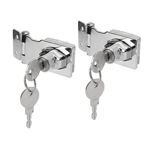 2 Packungen 2 5-Zoll-Haspelschloss mit Schlüssel Drehknopf Zinklegierung Sicherer Haspe Heimschloss Langlebig Robustes Design Silberfarben Passend für Schubladen Briefkasten Schranktüren 2 Packungen 2 5-Zoll-Haspelschloss mit Schlüssel Drehknopf Zinklegierung Sicherer Haspe Heimschloss Langlebig Robustes Design Silberfarben Passend für Schubladen Briefkasten Schranktüren von Dioche