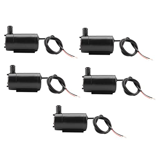 Dioche Miniatur Pumpe 1.2-1.6L/min Mikropumpe Modell Zubehör Wasserpumpe 5-teiliges Set DC 3V-5 V Mini-Wasserpumpe Tauchpumpe für Aquarium Brunnen Aquarium von Dioche