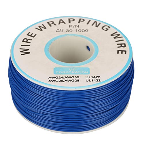 30 AWG Luftfahrt 30 AWG Monofilar Bis 1 Rolle Wire Wrapping Einzelne Kupferdrahtlitze 30 AWG Kabel 0,25 Mm Kerndurchmesser (Blau) (Blau) von Dioche