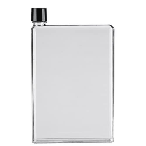 A5 Flache Wasserflasche Tragbare Elegante Transparente Wiederverwendbare Flache Wasserflasche Rucksacktasche (750 Ml)(Weiß) von Dioche