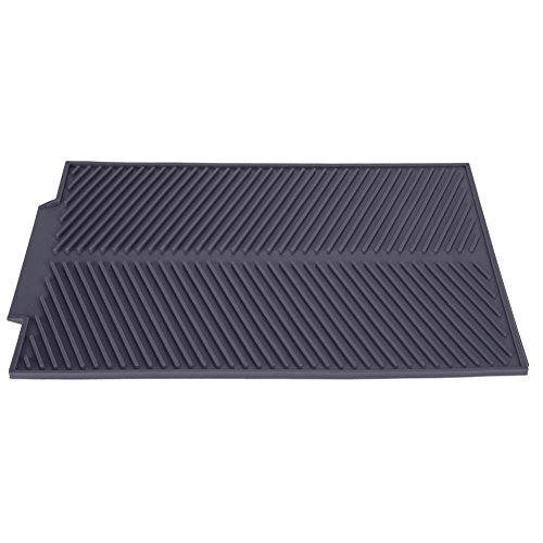 Abtropfmatte für Geschirr,Küche Silikon Geschirr Trocknen Mat Rechteck Spülmatte Abtropfunterlage Hitzebeständige rutschfeste 39 x 25 cm (Grau) von Dioche