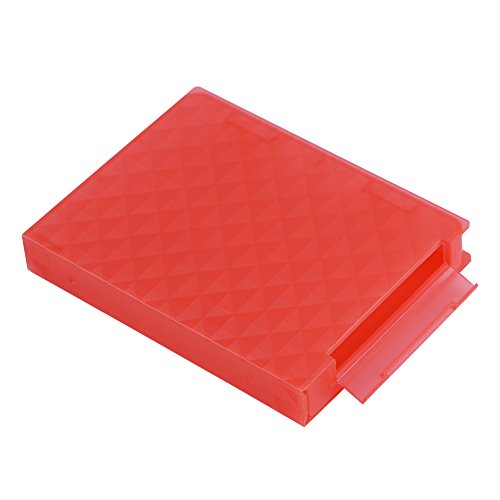 2,5-Zoll-HDD-Aufbewahrungsbox 2,5-Zoll-HDD-Box Pp 2,5-Zoll-Hartschalengehäuse HDD SSD Antistatische Festplatten-Aufbewahrungsbox Stoßfest Staubdicht rutschfest Grau (Rot) von Dioche