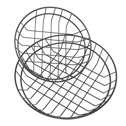 Dioche 2 Stück Friteuse Korb Edelstahl Chip Korb Draht Fritten Siebe Poliert Heavy Duty Rahmen für Küche Braten (Rund 20cm 25cm) von Dioche