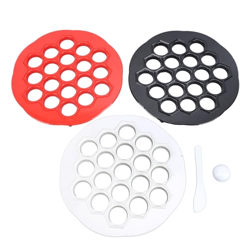 Dioche 3pcs Russische Knödelhersteller, Multifunktionale 19 Löcher Easy Waschen Ravioli Maker Form für Küchenbedarf von Dioche