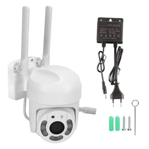 Dioche 5G WLAN Kamera, Dual Band WiFi Kamera, WiFi Kamera Ultraklare Überwachungskamera für den Außenbereich, Unterstützung der Bidirektionalen Sprachverfolgung durch Menschen QX65 100V-240V von Dioche