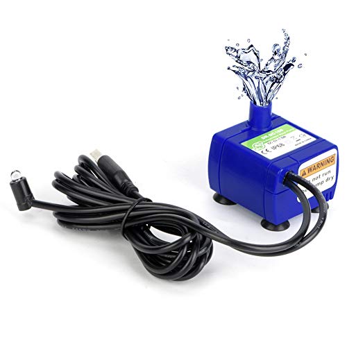 Dioche Elektrische Tauchwasserpumpe, USB-Trinkbrunnenpumpe für Haustiere, Extrem Geräuscharm, Geringer Stromverbrauch von Dioche