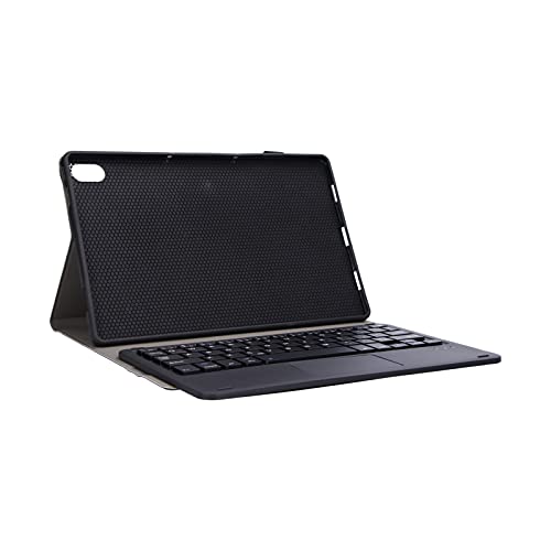 Dioche Lenovo Tab P11 Plus Tablet-Hülle mit Tastatur, Kabellose Tastatur, TPU, Kabellose Tastatur, Abnehmbar, Langlebig, Cfor OMPuter-Zubehör mit Kunstlederbezug (Schwarz) von Dioche