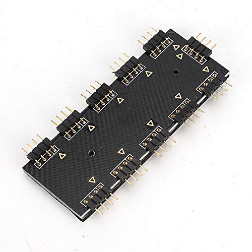 Dioche RGB Hub RPG Motherboard Splitter PCB Computer 10 Kanal RGB Hub PC Mod Motherboard RGB Lüfter Verlängerungskabel (12V 4 Pin) (12V 4-polig) von Dioche