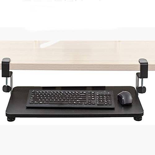 Dioche Tastaturablage Tastaturablage Tastatur-Schiebeablage Punch-Free-Tastaturständer Schublade Höhenverstellbar Cfür OMPuter Desk Extender (Schwarz) von Dioche