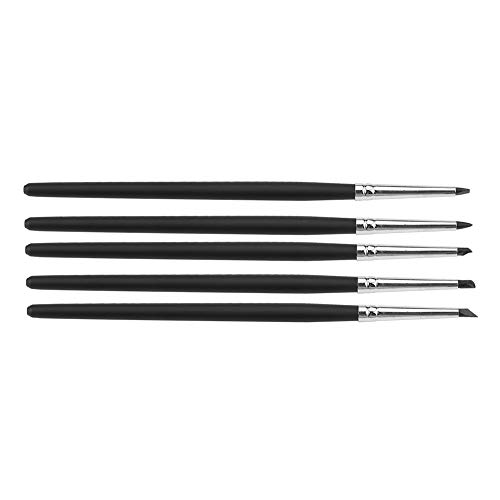 Dioche Vielseitiges Silikon Weichkoper -Ton -Töpferwall Set für Kunstprojekte und Skulpturen 5pcs in Schwarz für Präzise Gestaltung und Dämmung (Schwarzer Stiftspitze (0#)) von Dioche