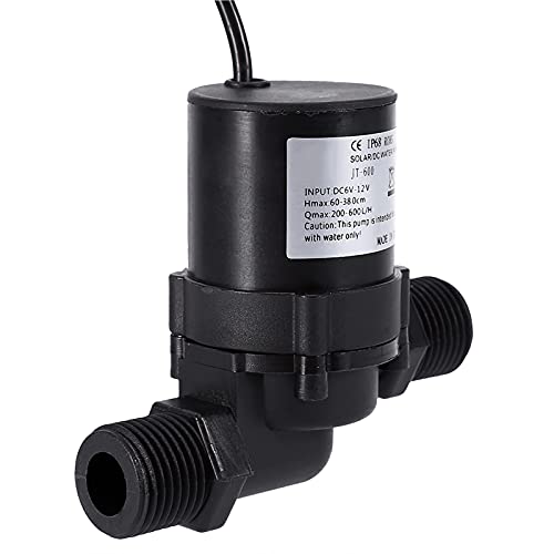 Dioche Wasser umwälzpumpe, 12V Warmwasserpumpe Solarumwälzung 600L/H Solarwasserumwälzpumpe Bürstenlose Pumpen Zirkulationsmotor Wasserpumpe IP68 Wasserdichter Stecker von Dioche