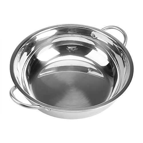 Edelstahl Topf, Hot Pot Edelstahl Shabu Induktion Kompatibel Kochgeschirr Kochfeld 30cm / 11.8inch(30cm) von Dioche