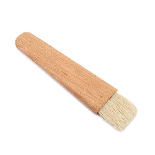 Grillpinsel Backpinsel Holz Rosshaar Holz Grillpinsel Backpinsel Öl Sauce Butter Küchenwerkzeug (Flacher Griff) (Pinsel mit flachem Griff) von Dioche