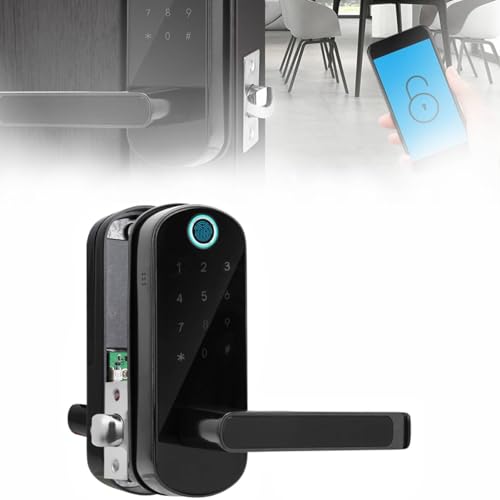 Intelligentes Fingerabdruck Türschloss, Intelligentes Biometrisches Elektronisches TouchscreenTürschloss, 5-in-1-APP-Fernbedienung / Passwort / Fingerabdruck / Kartenkontrolle / Schlüsseleingabe von Dioche