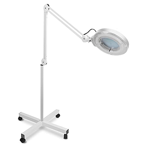Lupenlampe Kosmetiklampe,5 Dioptrien Lupe mit Licht,LED Kaltlicht Lupenleuchte Hautpflege Schönheit Nagel Maniküre Tattoo Salon von Dioche
