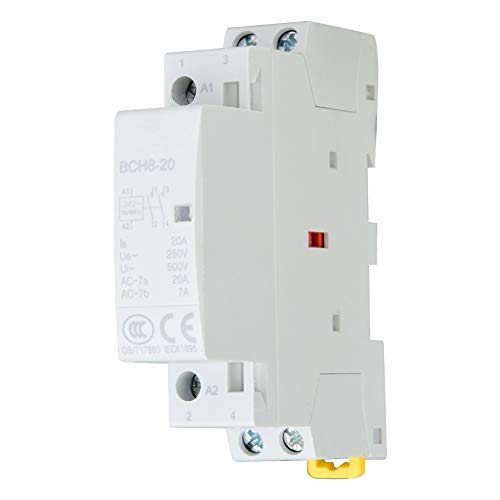 Relais 230V Trockenkontakt Heschen Schütz 2P 20A Haushalt AC Schütz DIN Schienenmontage Strom 1No 1Nc (220V 230V) (220V/230V) von Dioche