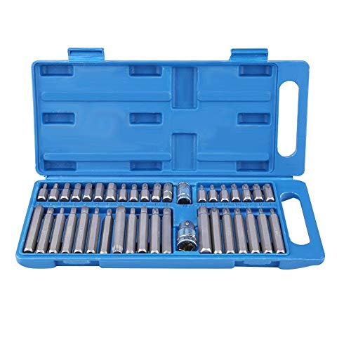 Schraubendreher-Set Torx-Bit, 40-teilig, legierter Stahl, Stern-Stecknuss und Bit-Set für Tischler 1/2 Zoll, 3/8 Zoll Antrieb von Dioche