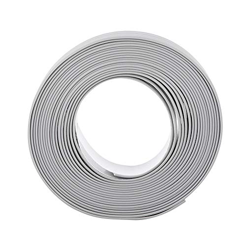 Selbst Klebende Boden Kanten Verkleidung Selbst Klebende Bad und Wand Versiegelung Streifen Band Waschbecken Becken Rand Verkleidung Küche (grau 22mm X 3,2 m) (Grau) von Dioche