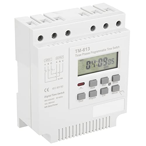 Zeitrelais 380 V 3 Phasen Motor Timer Tm 163 DREI Phasen 380 V Smart Digital Weekly Programmable Control Power Timer Switch Zeitrelais 380 V 3 Phasen Motor Timer Tm 163 DREI Phasen 380 V Smart Digital Weekly Programmable Control Power Timer Switch von Dioche