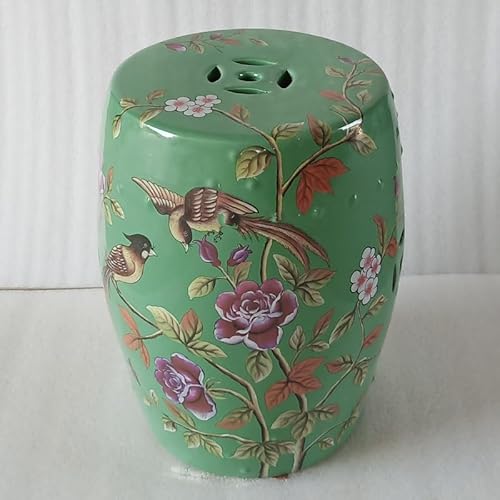 Diodceraic Dekorativer Trommelhocker für Garten und Patio, glasierte chinesische Keramiktisch für Cottage- und Boho-Stil(A9) von Diodceraic