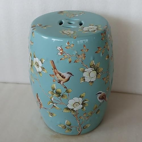 Diodceraic Dekorativer Trommelhocker für Garten und Patio, glasierte chinesische Keramiktisch für Cottage- und Boho-Stil(B7) von Diodceraic