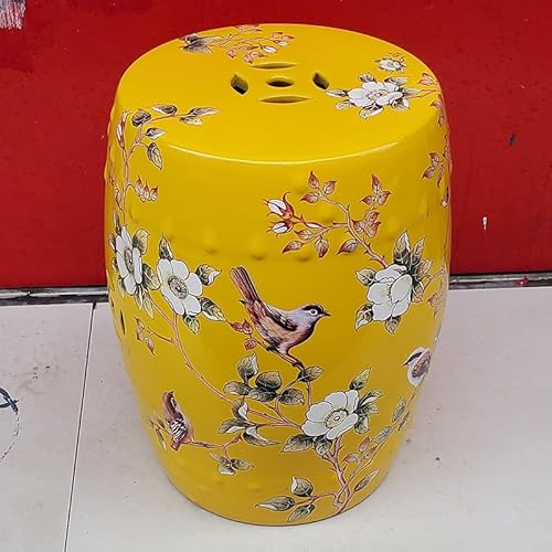 Diodceraic Dekorativer Trommelhocker für Garten und Patio, glasierte chinesische Keramiktisch für Cottage- und Boho-Stil(C1) von Diodceraic