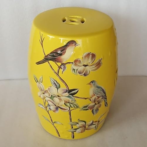 Diodceraic Dekorativer Trommelhocker für Garten und Patio, glasierte chinesische Keramiktisch für Cottage- und Boho-Stil(C6) von Diodceraic