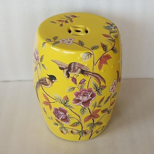 Diodceraic Dekorativer Trommelhocker für Garten und Patio, glasierte chinesische Keramiktisch für Cottage- und Boho-Stil(C8) von Diodceraic