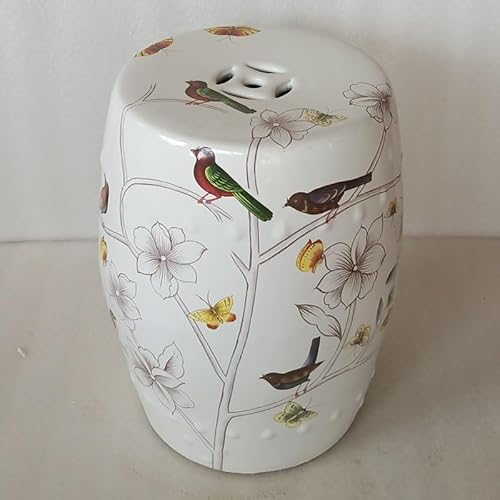 Diodceraic Dekorativer Trommelhocker für Garten und Patio, glasierte chinesische Keramiktisch für Cottage- und Boho-Stil(D4) von Diodceraic